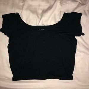 Lightly worn black crop top